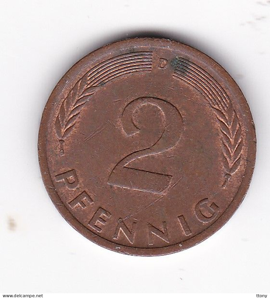 Une Pièce Monnaie  Allemagne  2  Pfennig  Année 1975  Frappe  D - 2 Pfennig