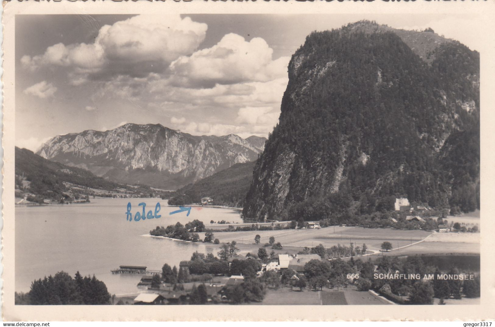 E137) SCHÄRFLING Am MONDSEE - S/W FOTO AK Alt !! Dünn Besiedelt 1953 - Mondsee