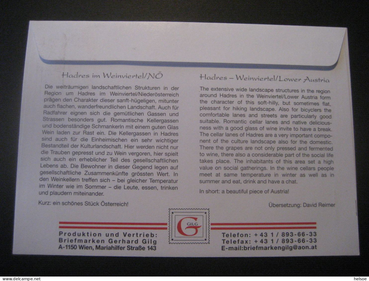 Österreich- Christkindl 1.1.2002, Sonderbeleg Hadres Mit Zugehöriger Marke - Cartas & Documentos