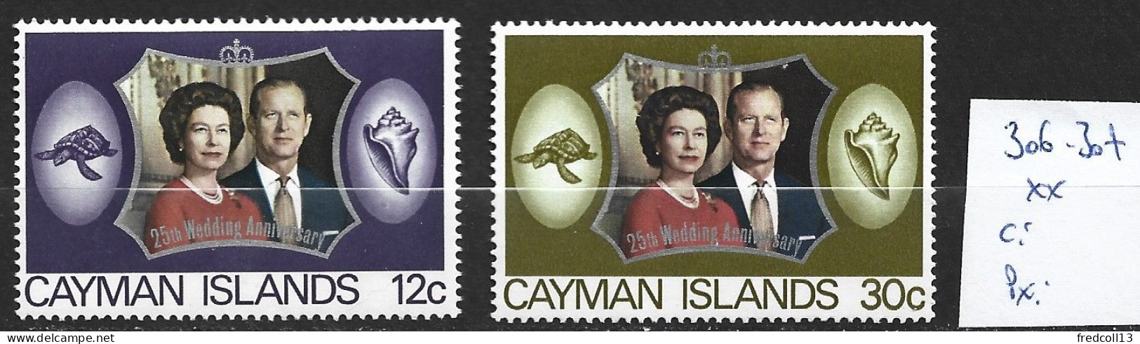 CAÏMANES 306-07 ** Côte 1 € - Cayman Islands