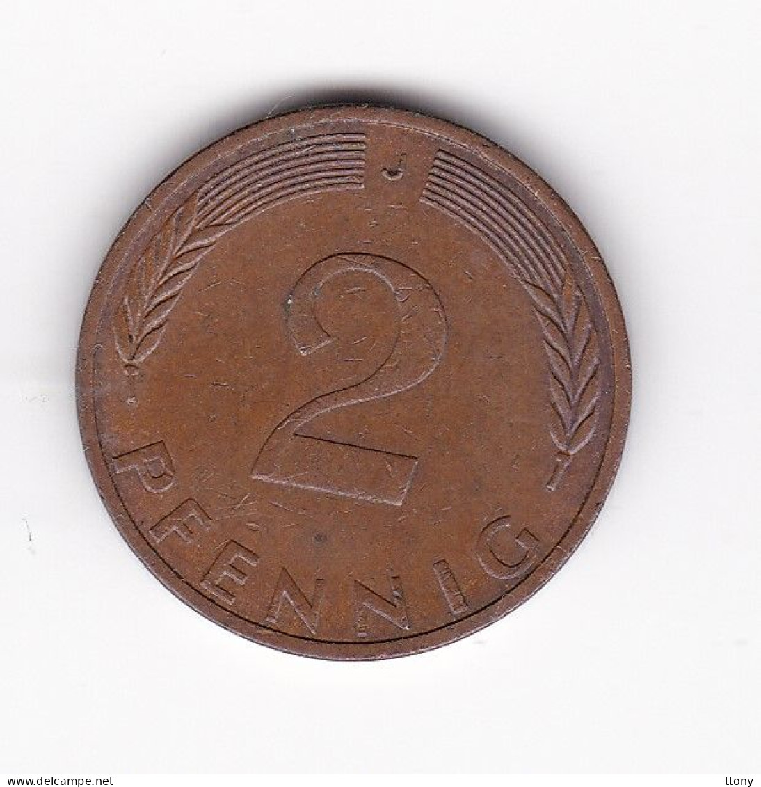 Une Pièce Monnaie  Allemagne  2  Pfennig  Année 1974 Frappe  J - 2 Pfennig