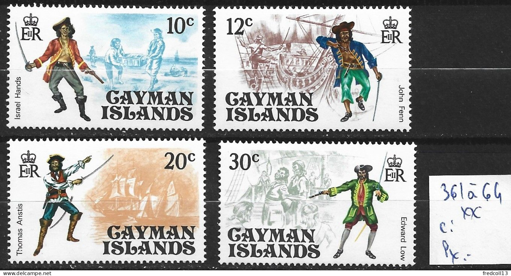 CAÏMANES 361 à 64 ** Côte 4.50 € - Cayman Islands