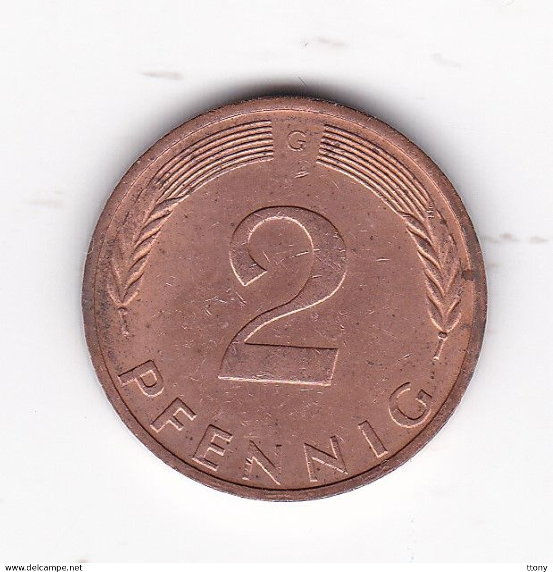 Une Pièce Monnaie  Allemagne  2  Pfennig  Année 1975 Frappe  G - 2 Pfennig