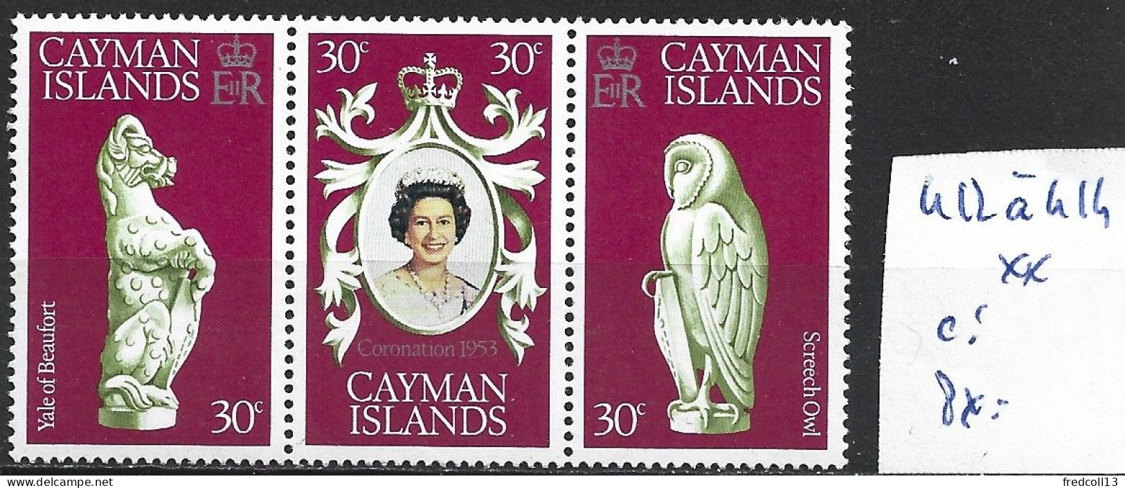 CAÏMANES 412 à 14 ** Côte 2.40 € - Cayman Islands