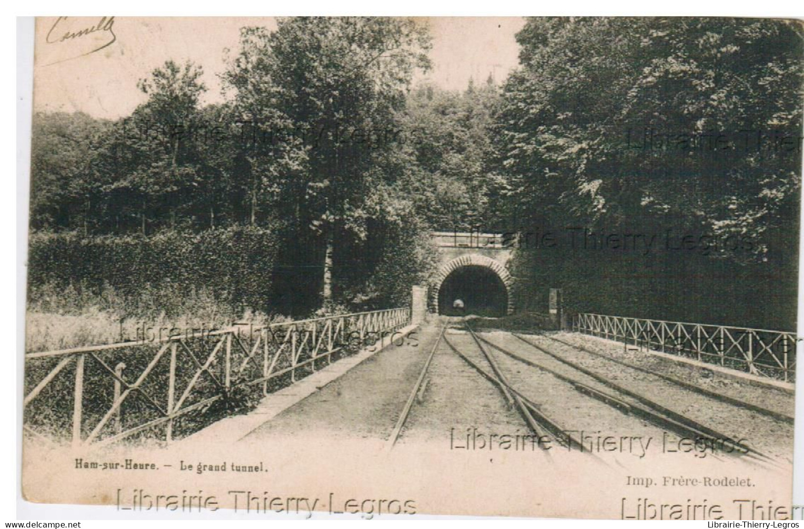 CPA  Ham-sur-Heure  Le Tunnel   Chemin De Fer Rails - Ham-sur-Heure-Nalinnes
