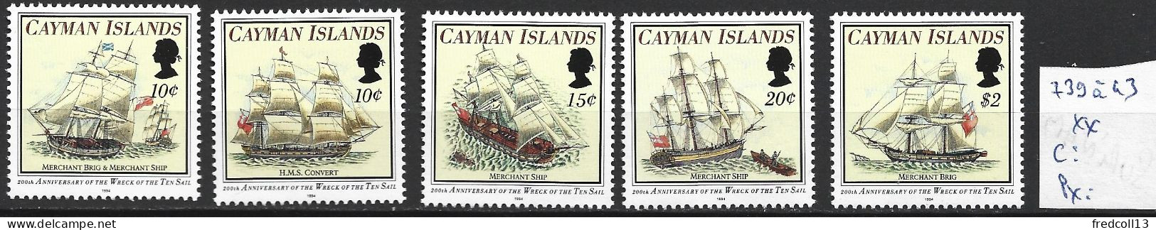 CAÏMANES 739 à 43 ** Côte 13 € - Cayman Islands