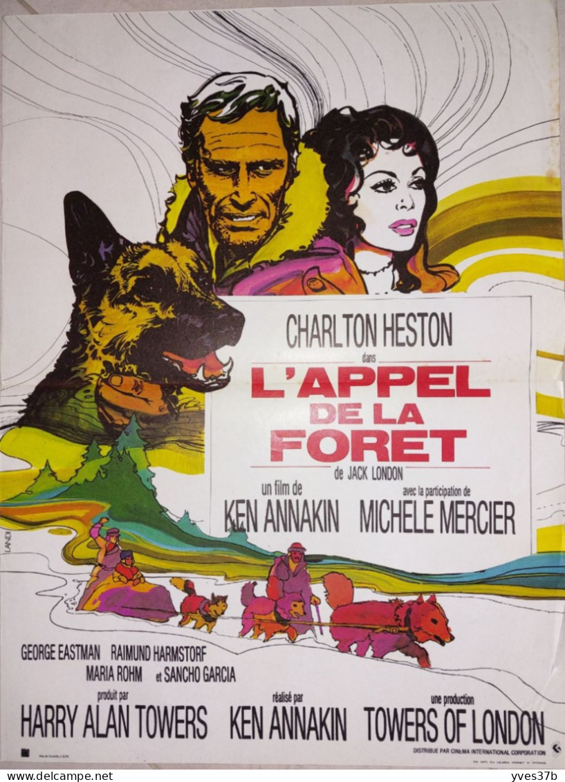 "L' Appel De La Forêt" Charleton Heston, M. Mercier...1972 - Affiche 40x54 - TTB - Plakate & Poster