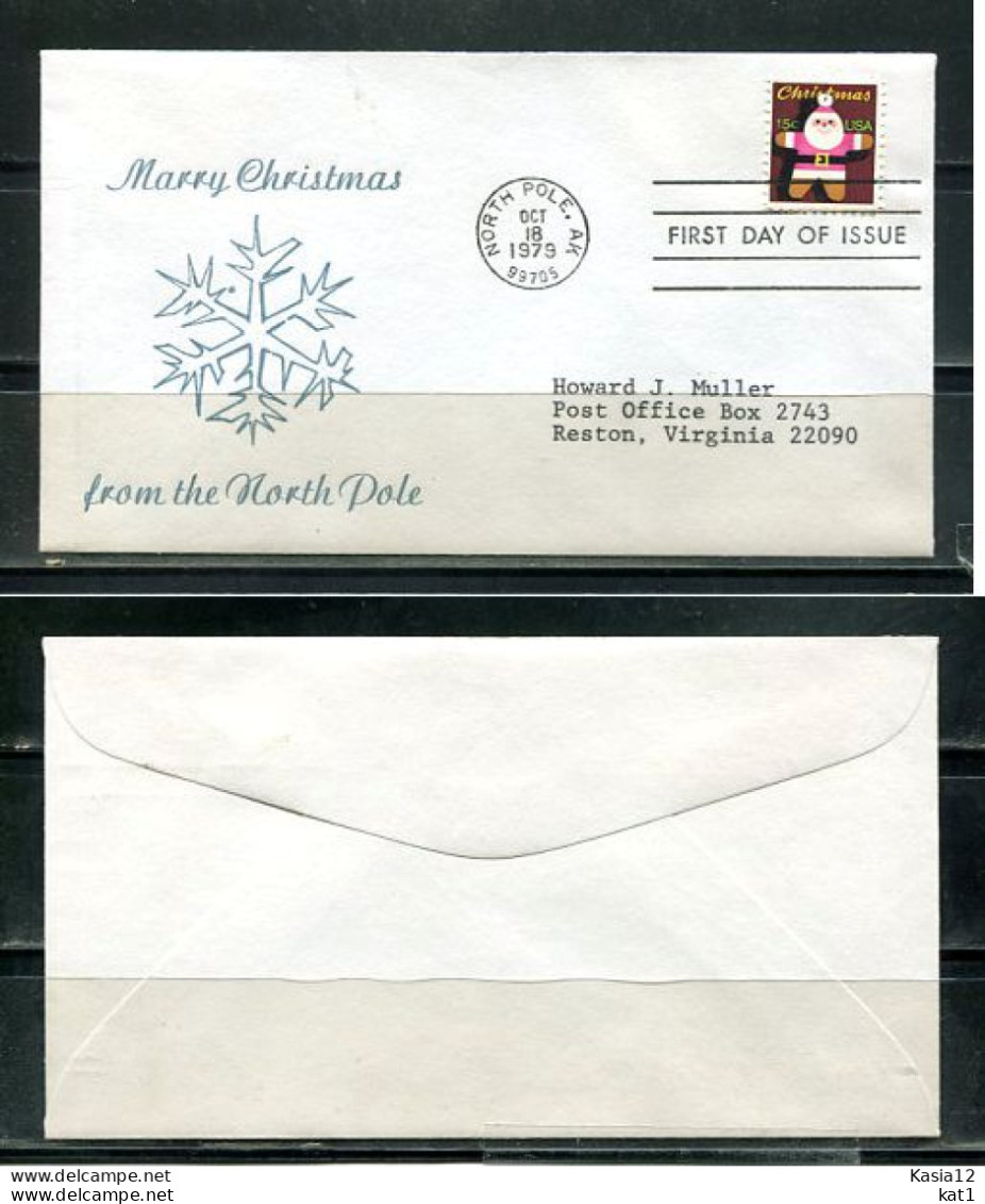 A53705)USA 1403 FDC Vom Nordpol Nach Reston / Virginia Gelaufen, Weihnachten - 1971-1980