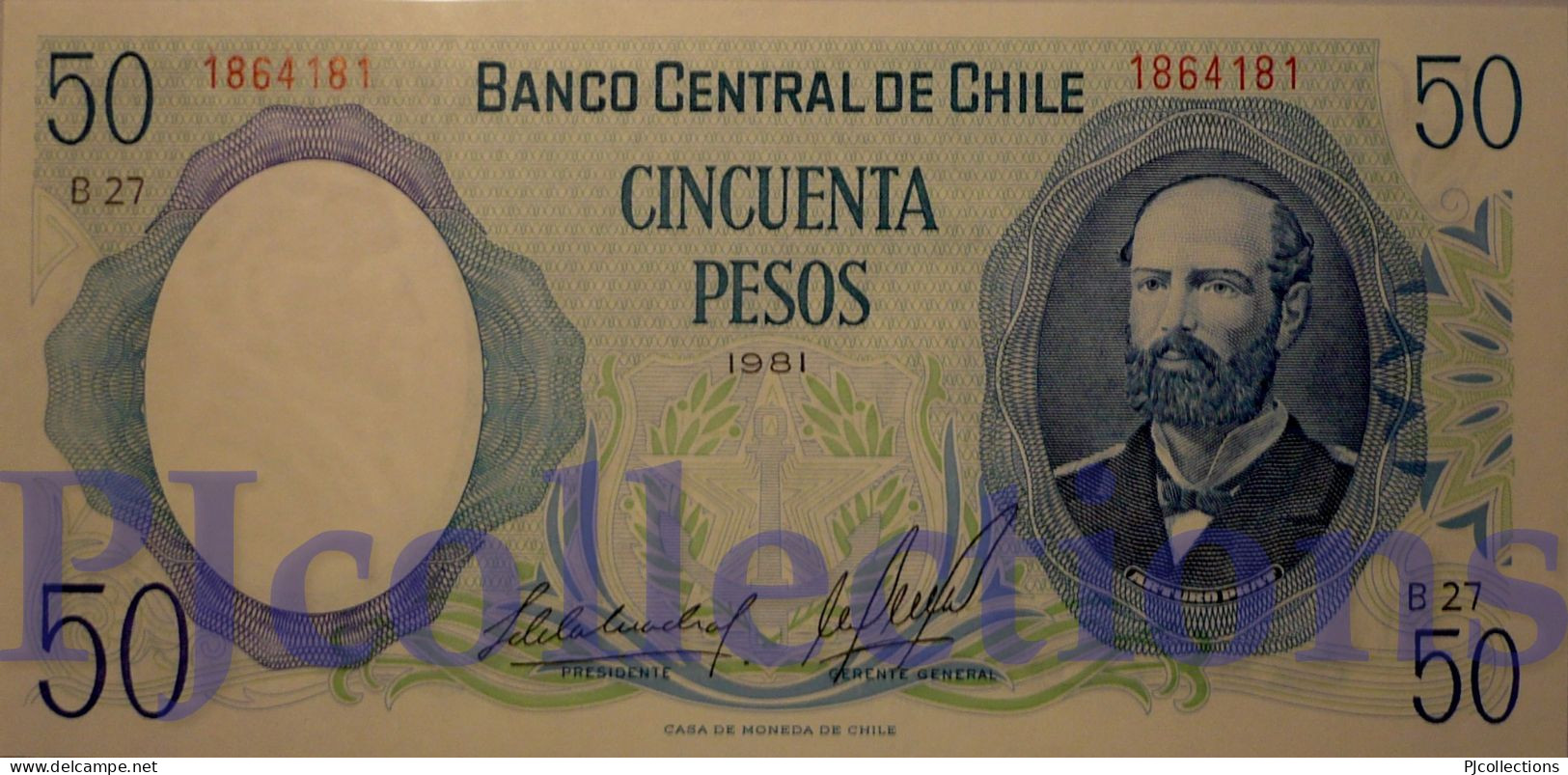 CHILE 50 PESOS 1981 PICK 151b UNC - Cile