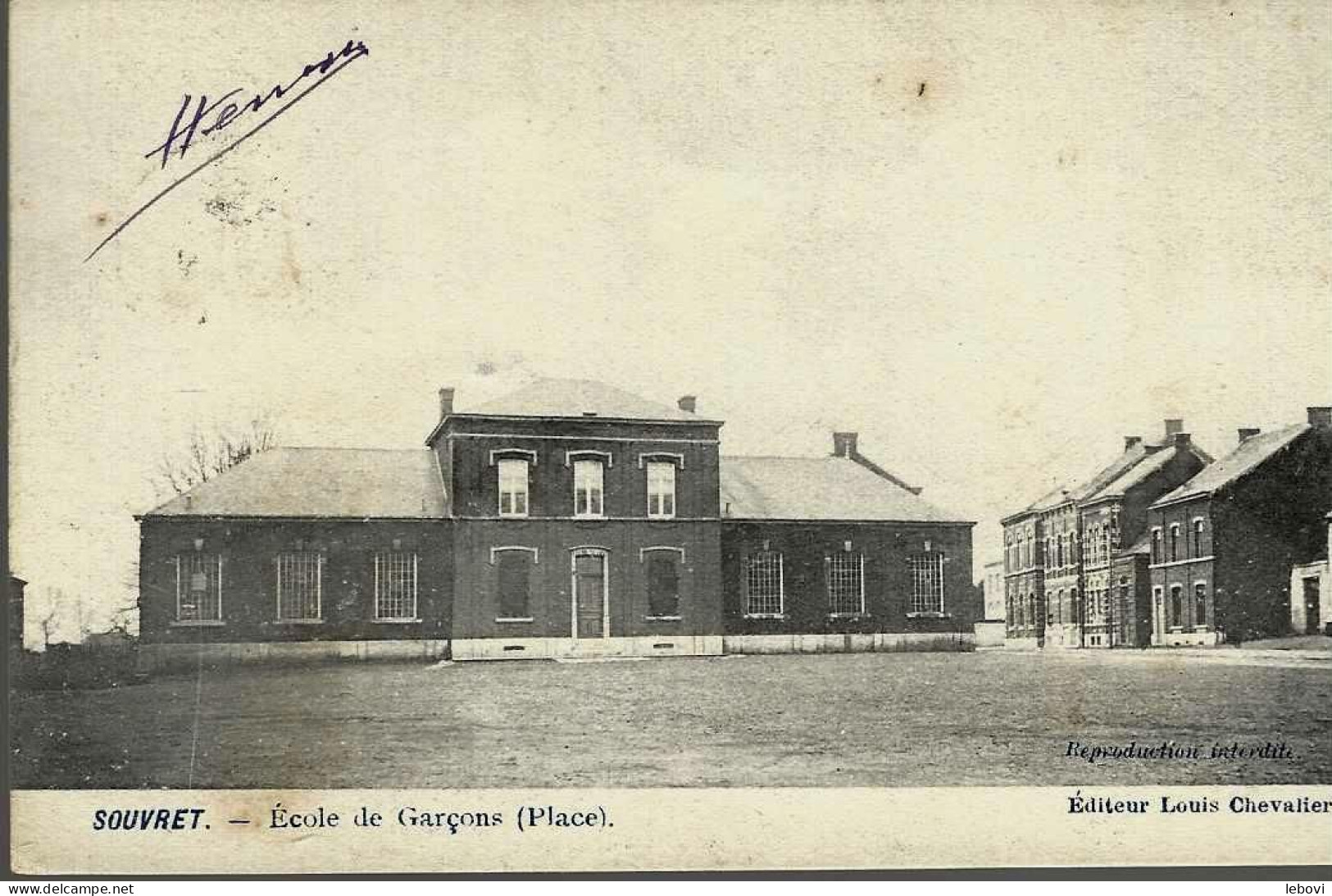 SOUVRET « Ecole Des Garçons » - Ed. Louis Chevalier (1914) - Courcelles