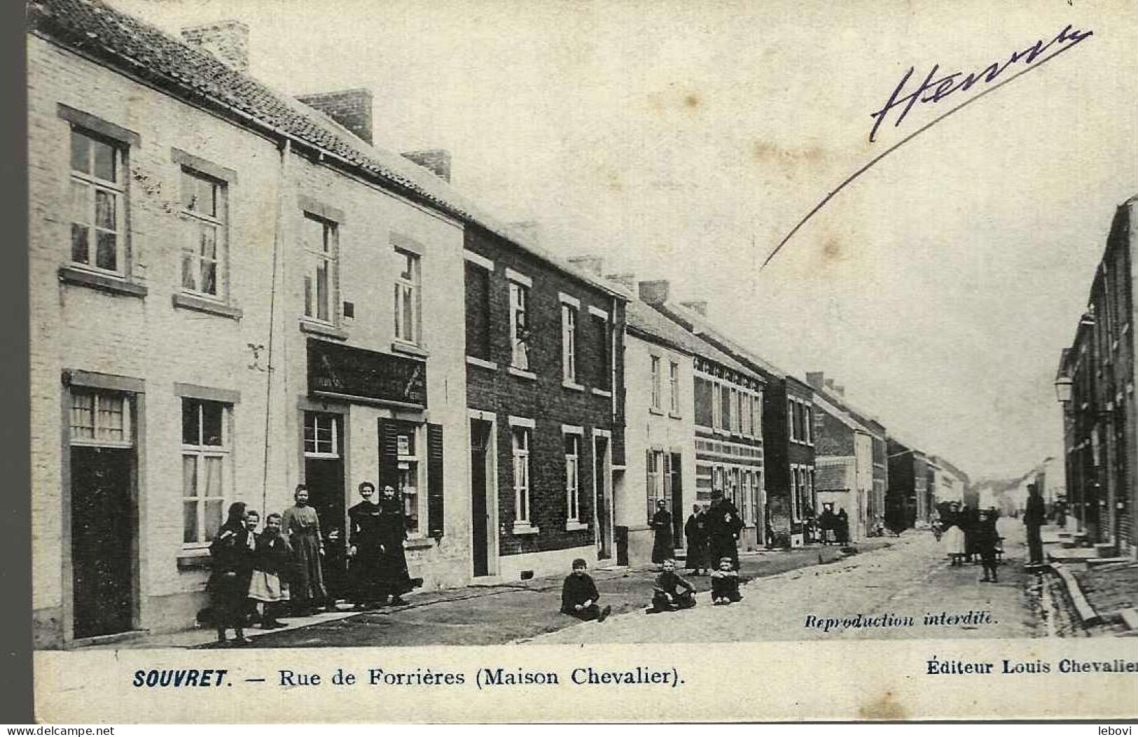 SOUVRET « Rue De Forrières (Maison Chevalier) » - Ed. Louis Chevalier (1914) - Courcelles