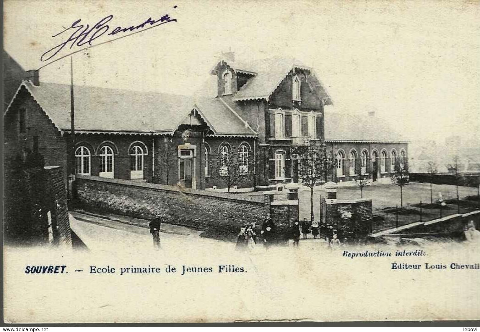 SOUVRET « Ecole Primaire De Jeunes Filles » - Ed. Louis Chevalier (1914) - Courcelles