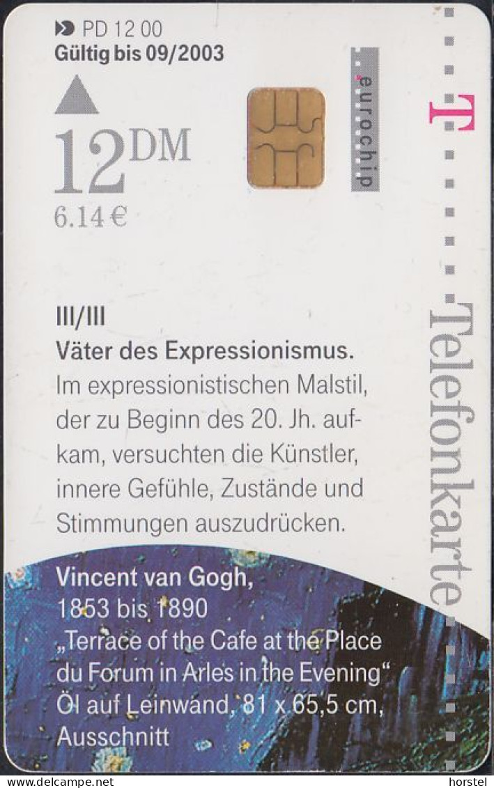 GERMANY PD12/00 Kunst : Vincent Van Gogh - Cafe  DD: 5007 - P & PD-Series: Schalterkarten Der Dt. Telekom