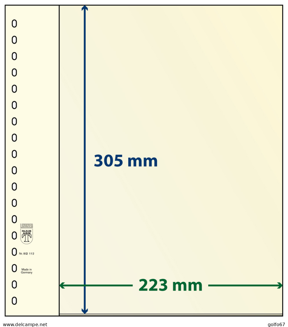 LINDNER T - 10 Feuilles Neutre 802112 TBE - A Bandes