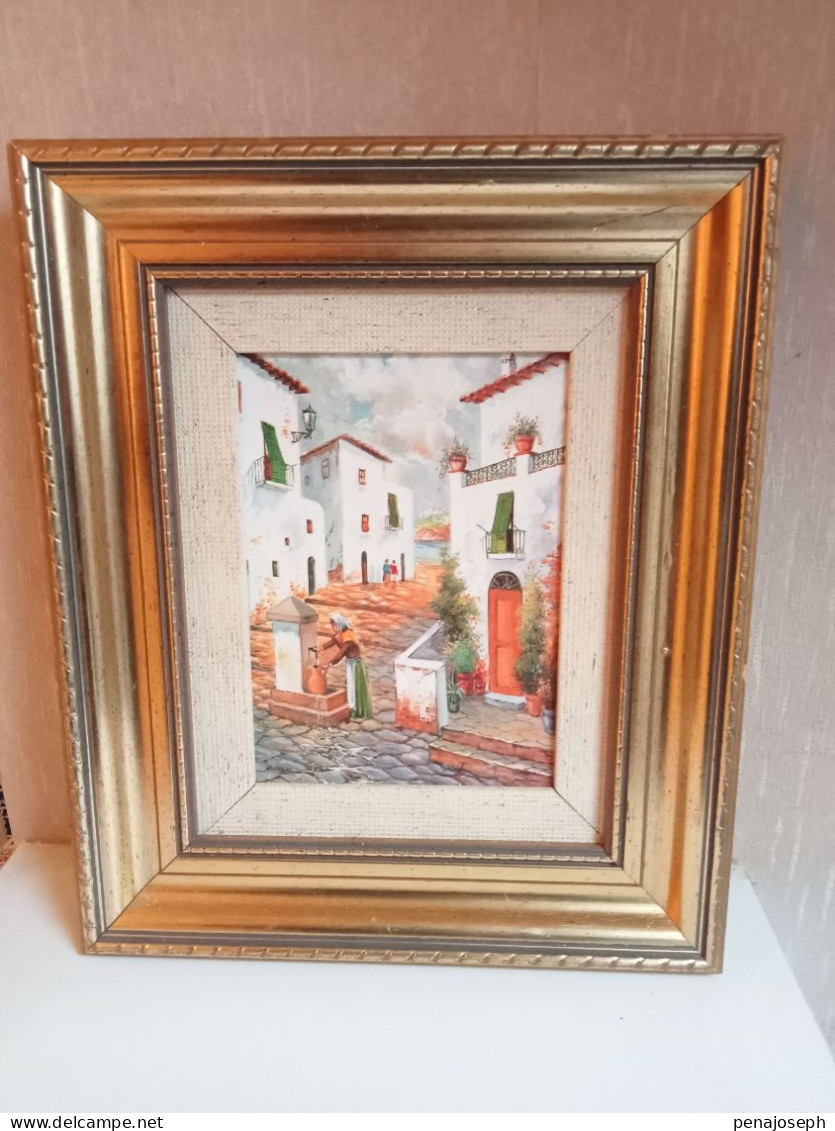 Peinture A L'huile Sur Toile Orientale 26 Cm X 31 Cm - Oelbilder