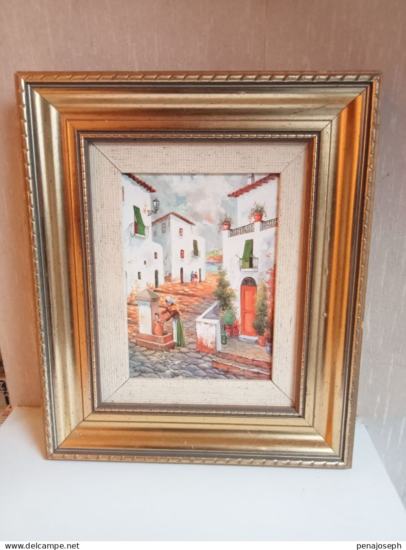 Peinture A L'huile Sur Toile Orientale 26 Cm X 31 Cm - Olii