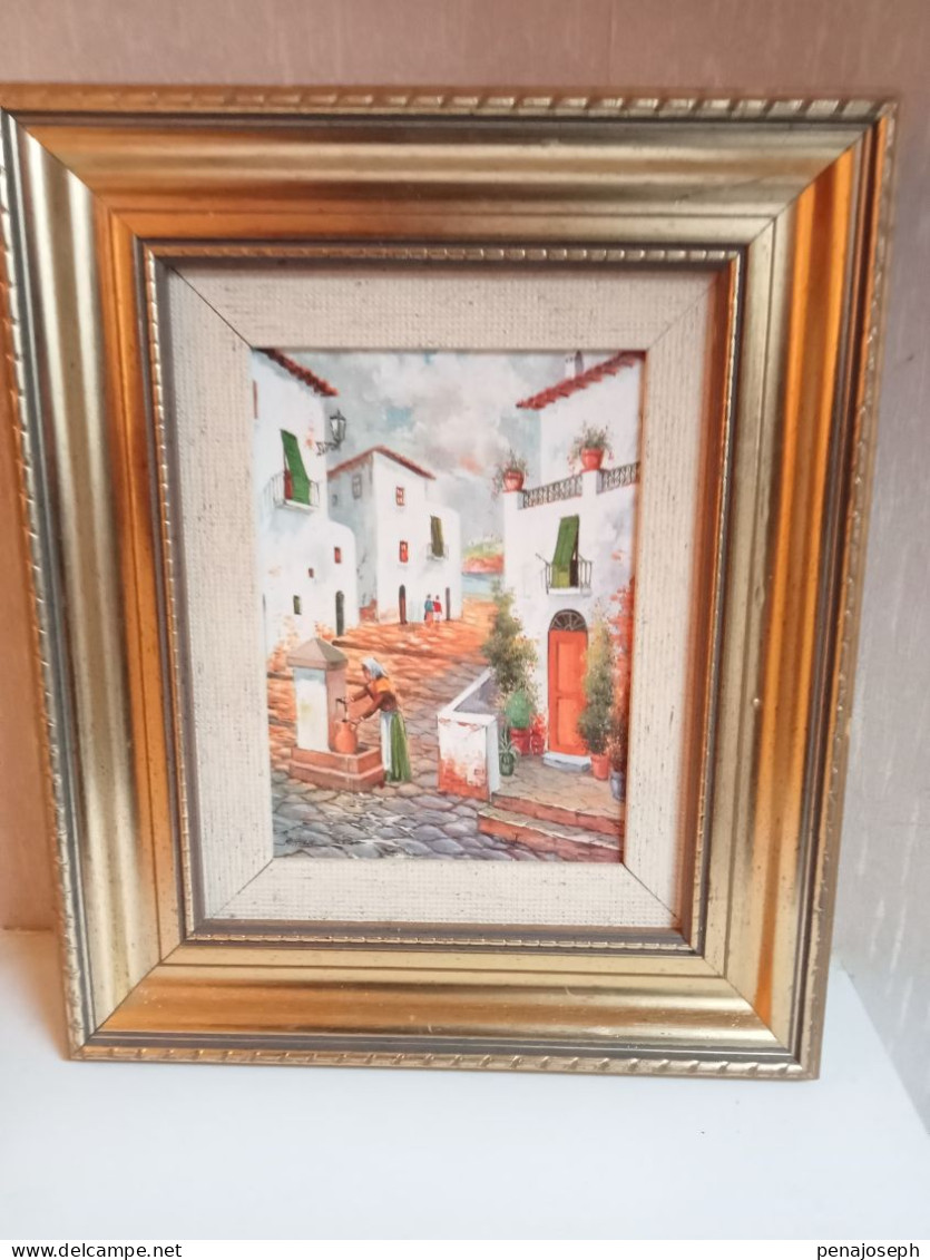 Peinture A L'huile Sur Toile Orientale 26 Cm X 31 Cm - Oelbilder