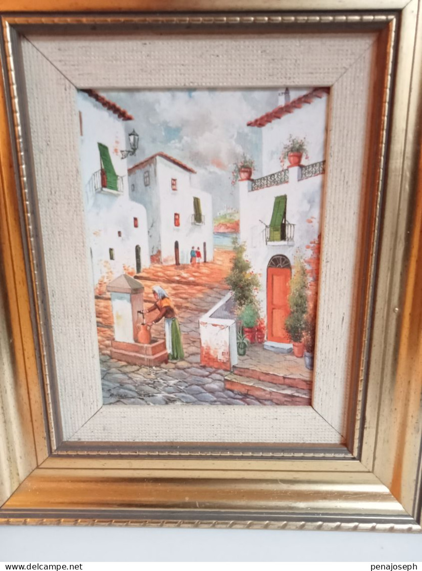 Peinture A L'huile Sur Toile Orientale 26 Cm X 31 Cm - Olieverf