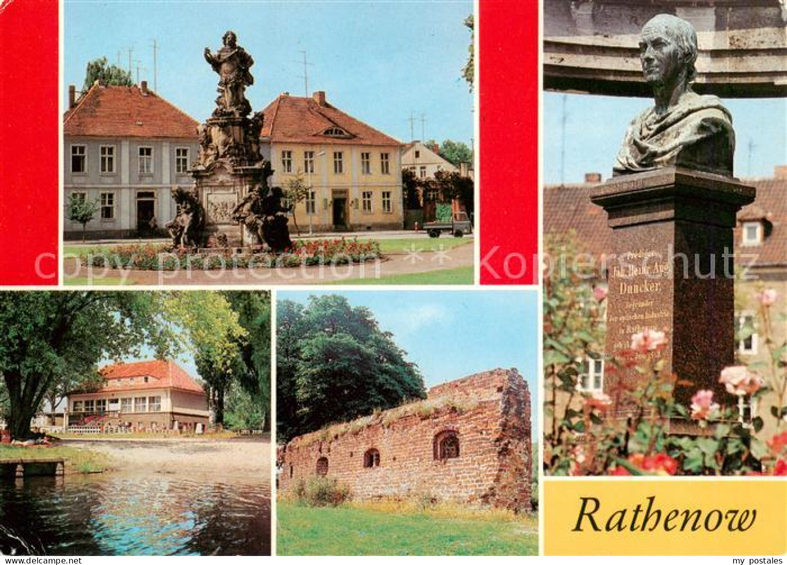 73863187 Rathenow Denkmal Des Kurfuersten Duncker Denkmal Waldschwimmbad Stadtma - Rathenow
