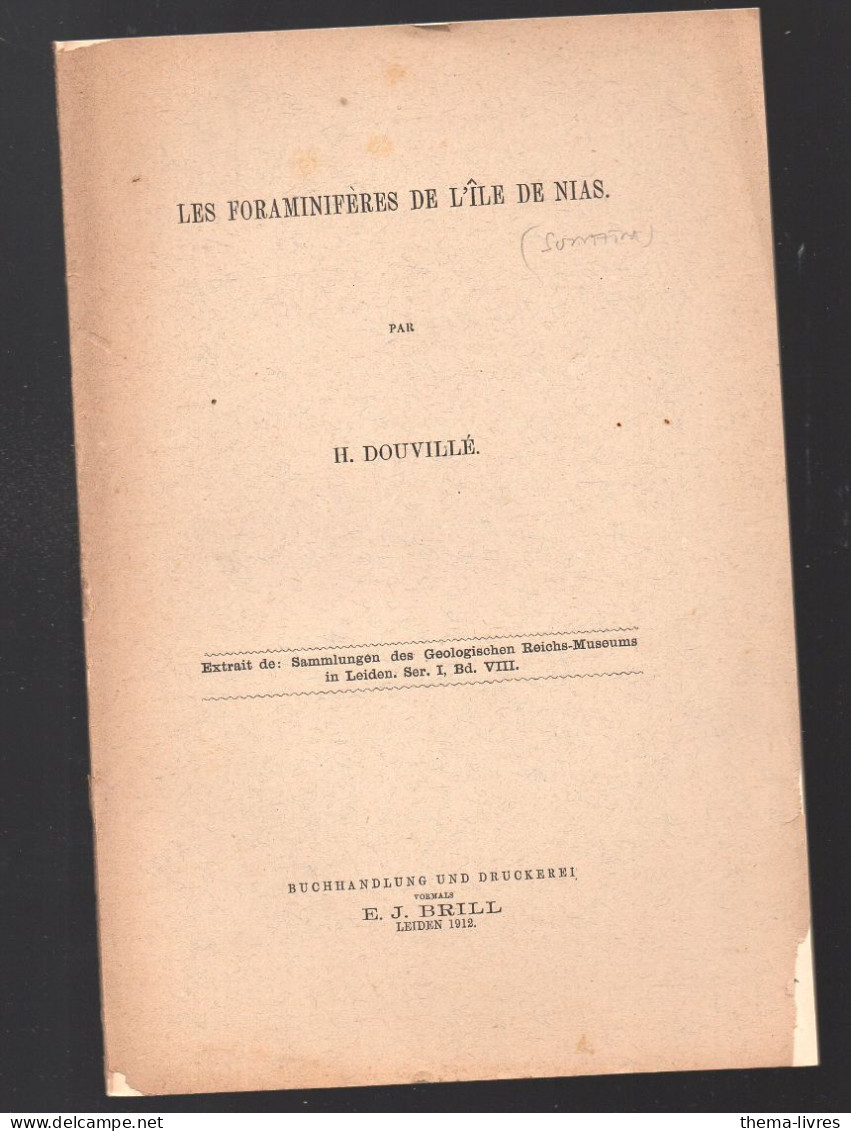 (paléntologie)  Douvillé: Les Foraminifères De L'îe De Nias ( Près De Sumatra) 1912  (M6119) - Sciences