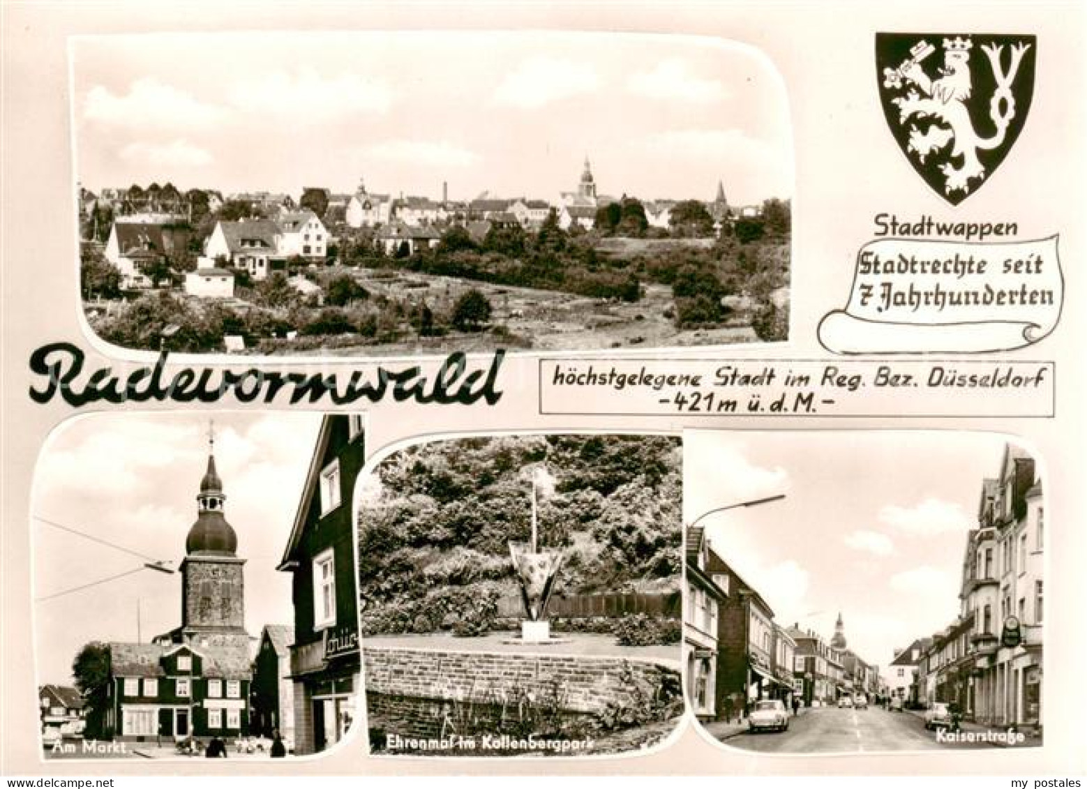 73863079 Radevormwald Panorama Markt Ehrenmal Im Kollenbergpark Kaiserstrasse Ra - Radevormwald