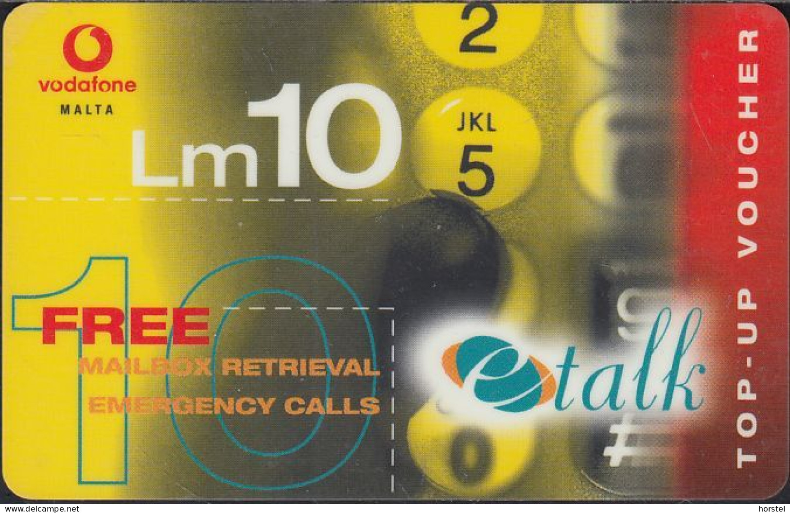 Malta - Vodafone - VC-05 - Mobil Refill - Etalk Yellow - Lm10 - Malta