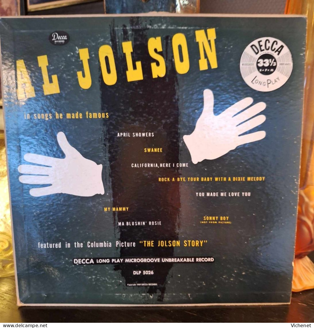 Al Jolson - In Songs He Made Famous - 25 Cm - Formats Spéciaux