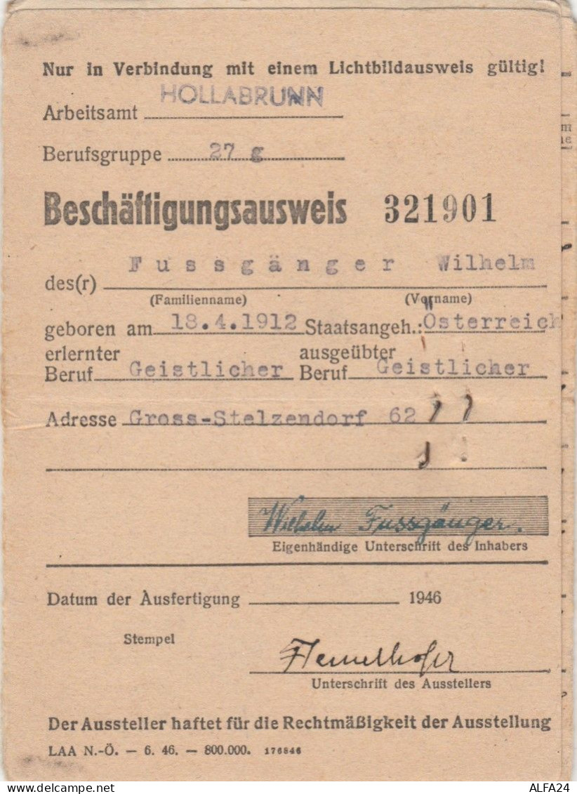 DOCUMENTO GERMANIA 1943 (BK810 - Altri & Non Classificati