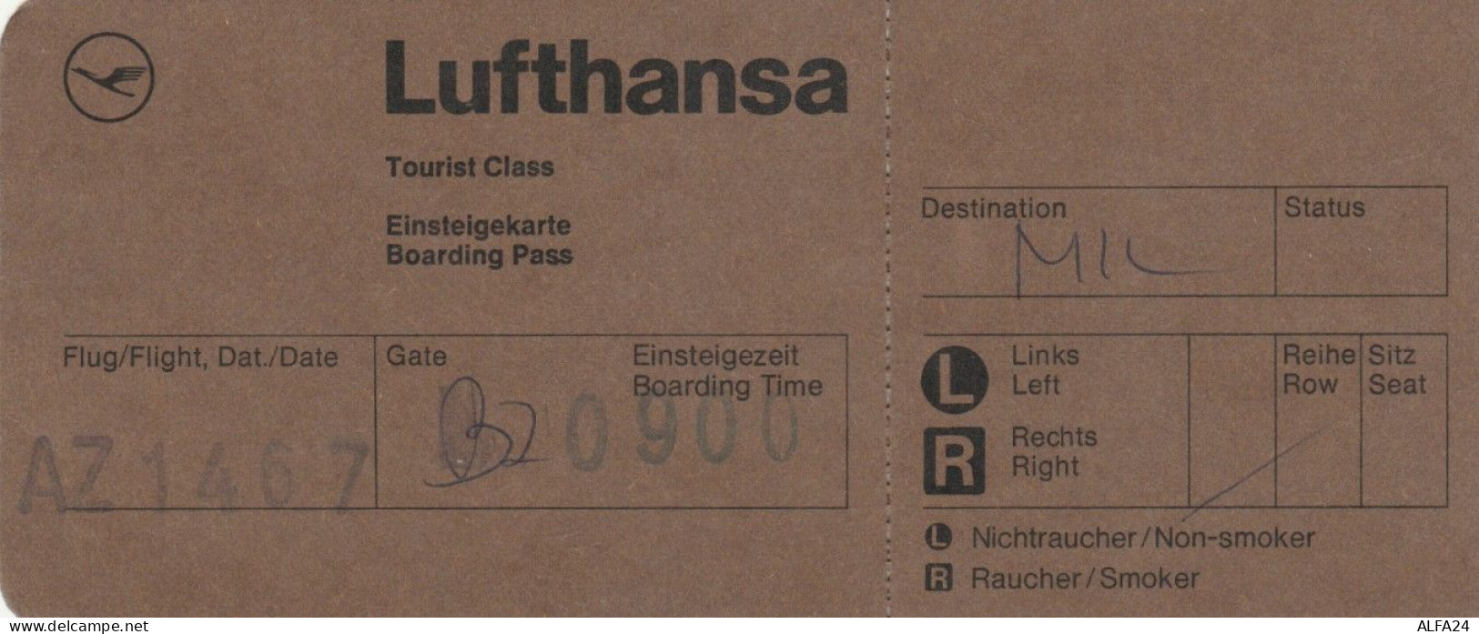 BIGLIETTO LUFTHANSA (BK796 - Europe