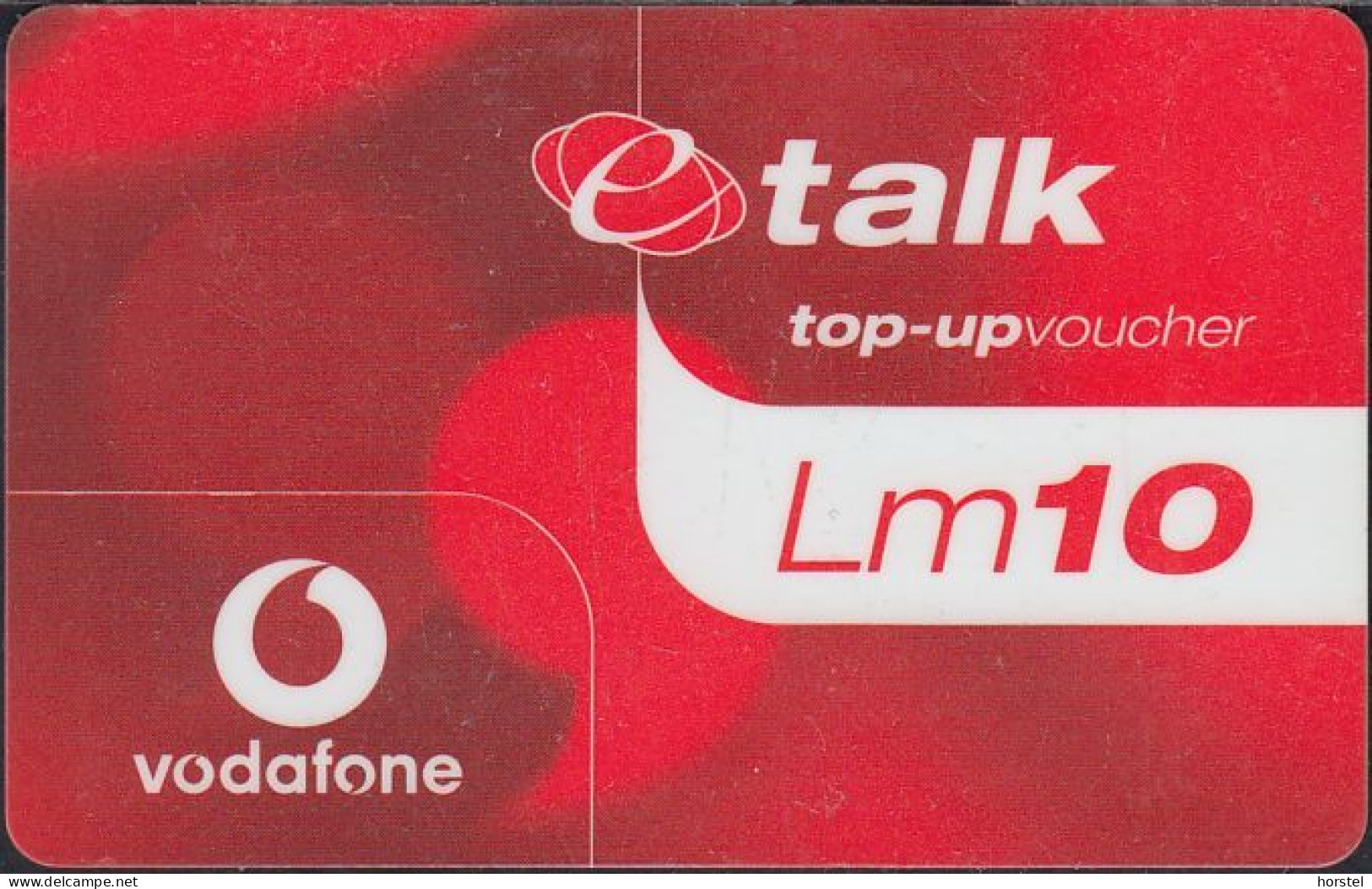 Malta - Vodafone - VC-06a - Mobil Refill - Etalk Red - Lm10  ( Backside Dial 09 ) - Malte