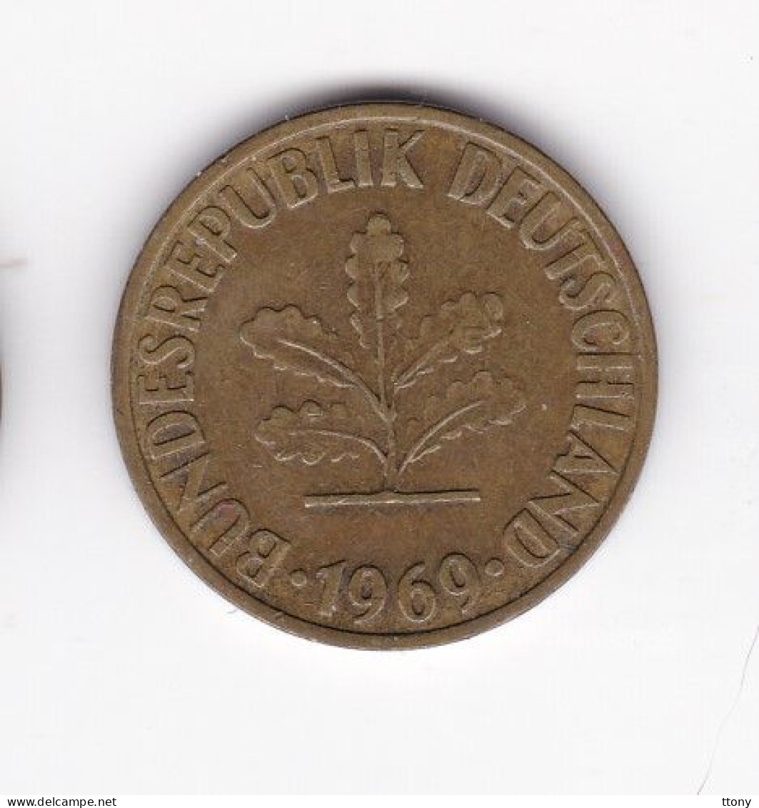 Une Pièce Monnaie  Allemagne   Deutschland   Germany  10 Pfennig  Année 1969  Frappe F  ( Plusieurs Annonces ) - 10 Pfennig