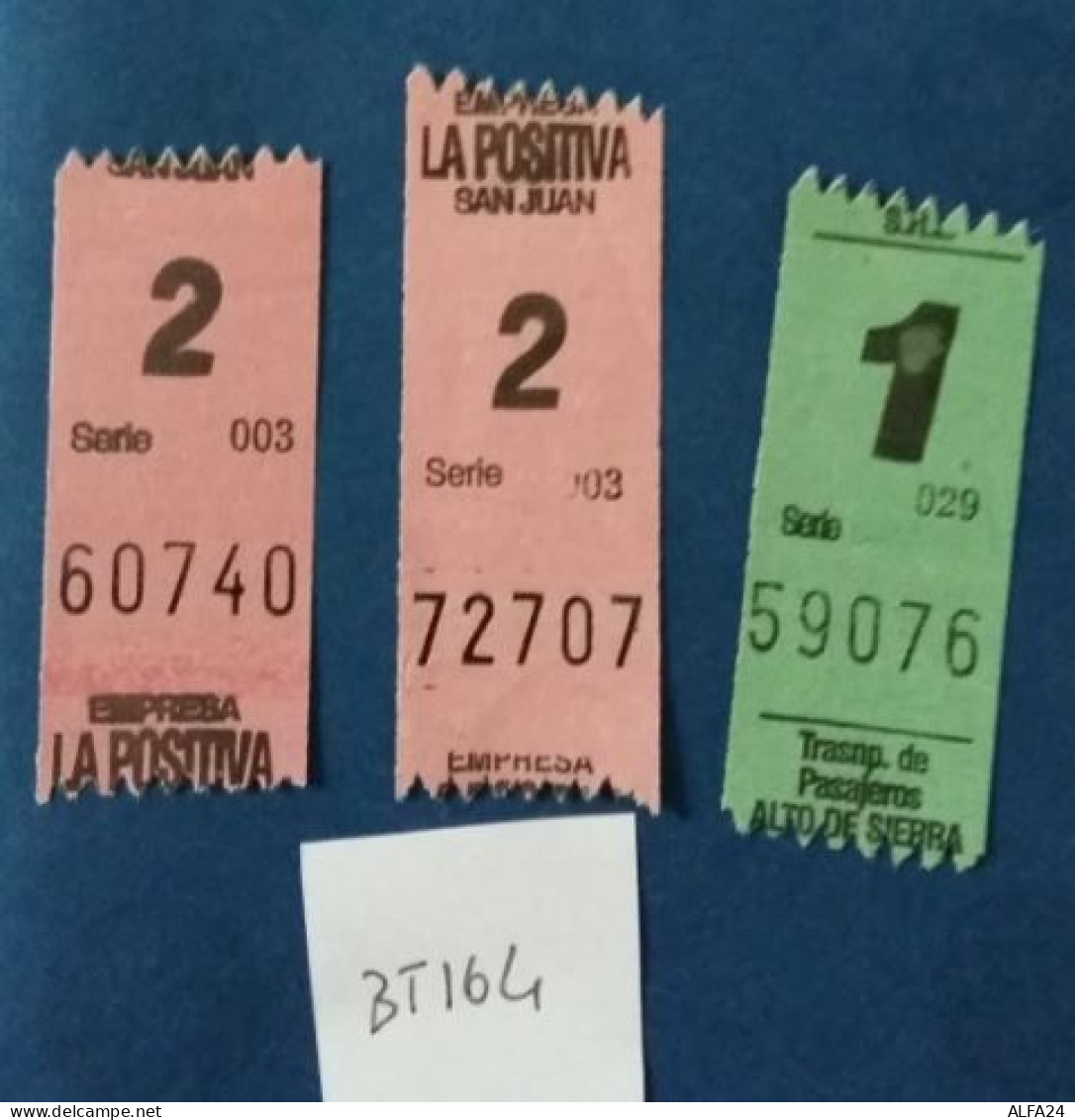 LOTTO 3 BIGLIETTI TRASPORTO ARGENTINA RARI (BT164 - Mondo