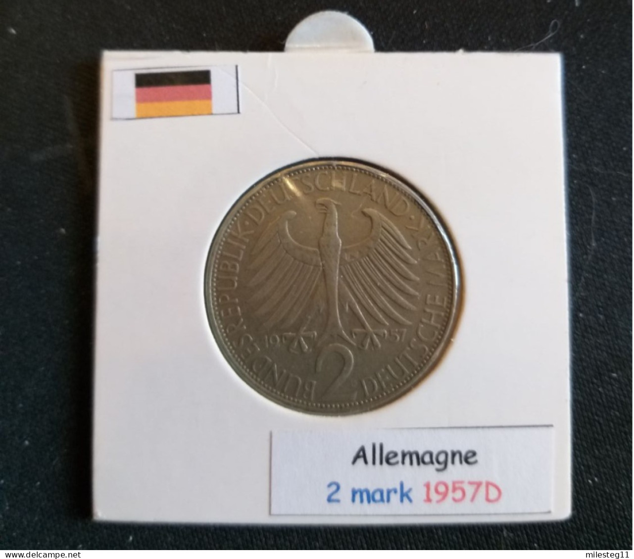 Allemagne 2 Mark 1957D (Max Planck) - 2 Marchi