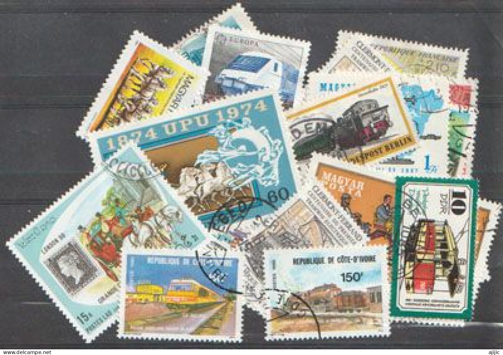 Histoire Des Transports. Beau Lot De 25 Timbres Différents, 1 ère Qualité . - Mezclas (max 999 Sellos)