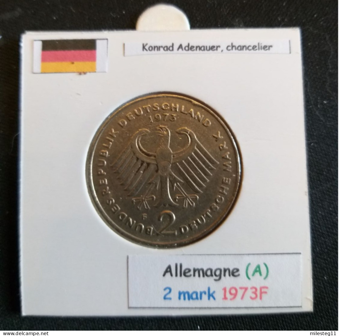 Allemagne 2 Mark 1973F Position A - 2 Marchi