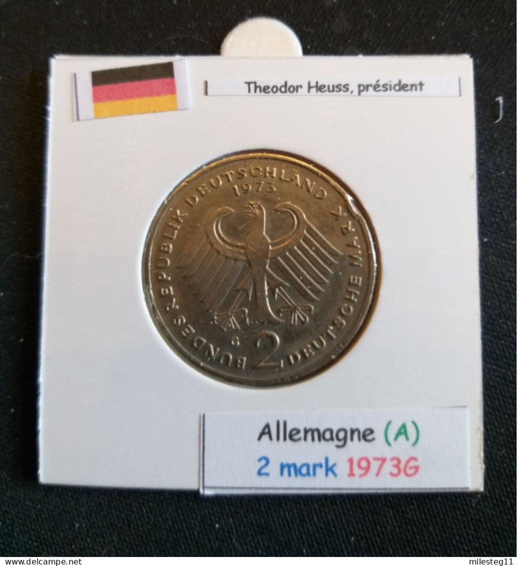 Allemagne 2 Mark 1973G Position A - 2 Marcos