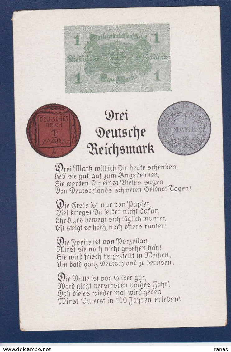 CPA Billet De Banque Bank Note Numismatique Non Circulé Allemagne - Monnaies (représentations)