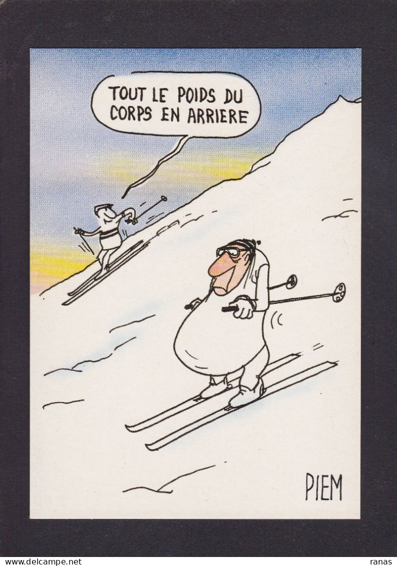 CPM PIEM Humour Sport De Neige Ski Non Circulée éditions Cherche Midi - Piem