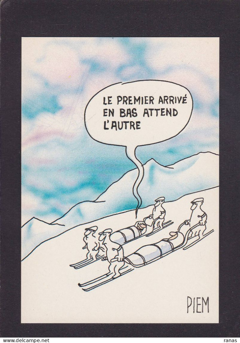 CPM PIEM Humour Sport De Neige Ski Non Circulée éditions Cherche Midi - Piem