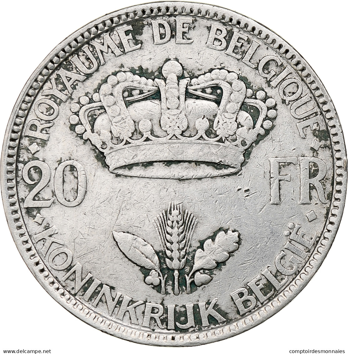 Belgique, 20 Francs, 20 Frank, 1935, Argent, TB+, KM:105 - 20 Francs