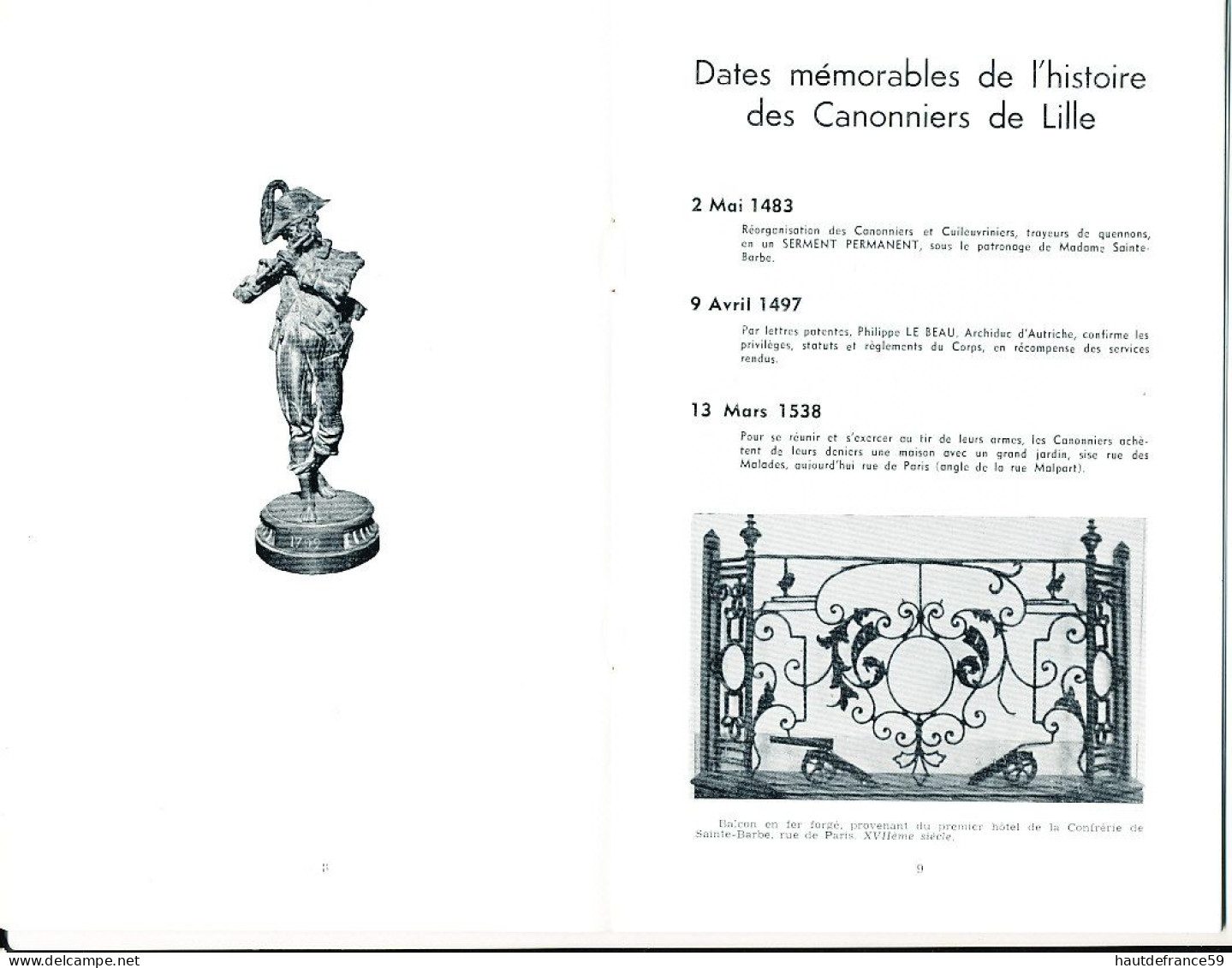 Monographie Histoire Du Bataillon Des Canonniers Sédentaires De LILLE 1483 1804 - Picardie - Nord-Pas-de-Calais