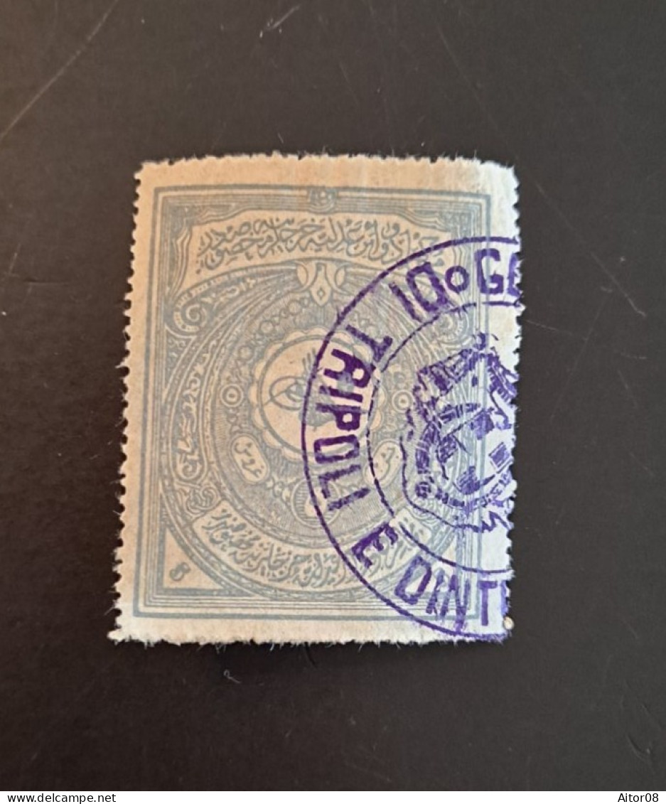 RARE TIMBRE OTTOMANT TURQUIE.CACHET BLEU TRIPOLI.AVEC GOMME.ANNEES 1890 - Altri & Non Classificati