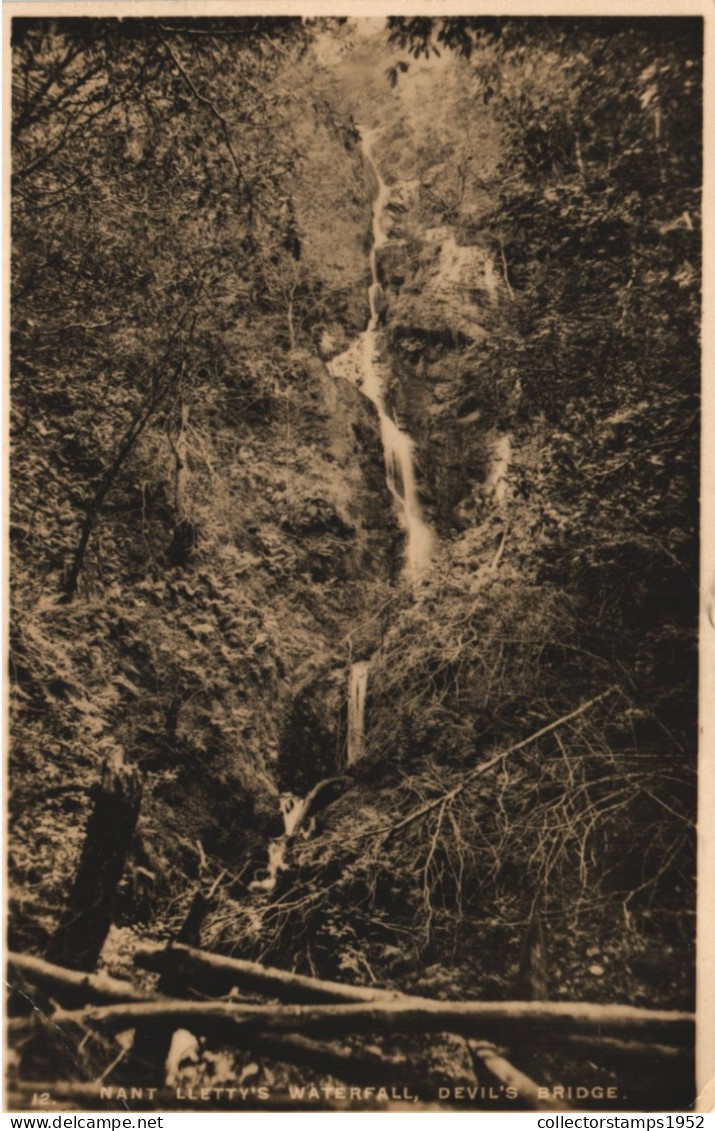 NANT LLETTY'S WATERFALL, DEVIL'S BRIDGE, CARDIGANSHIRE, UNITED KINGDOM - Cardiganshire