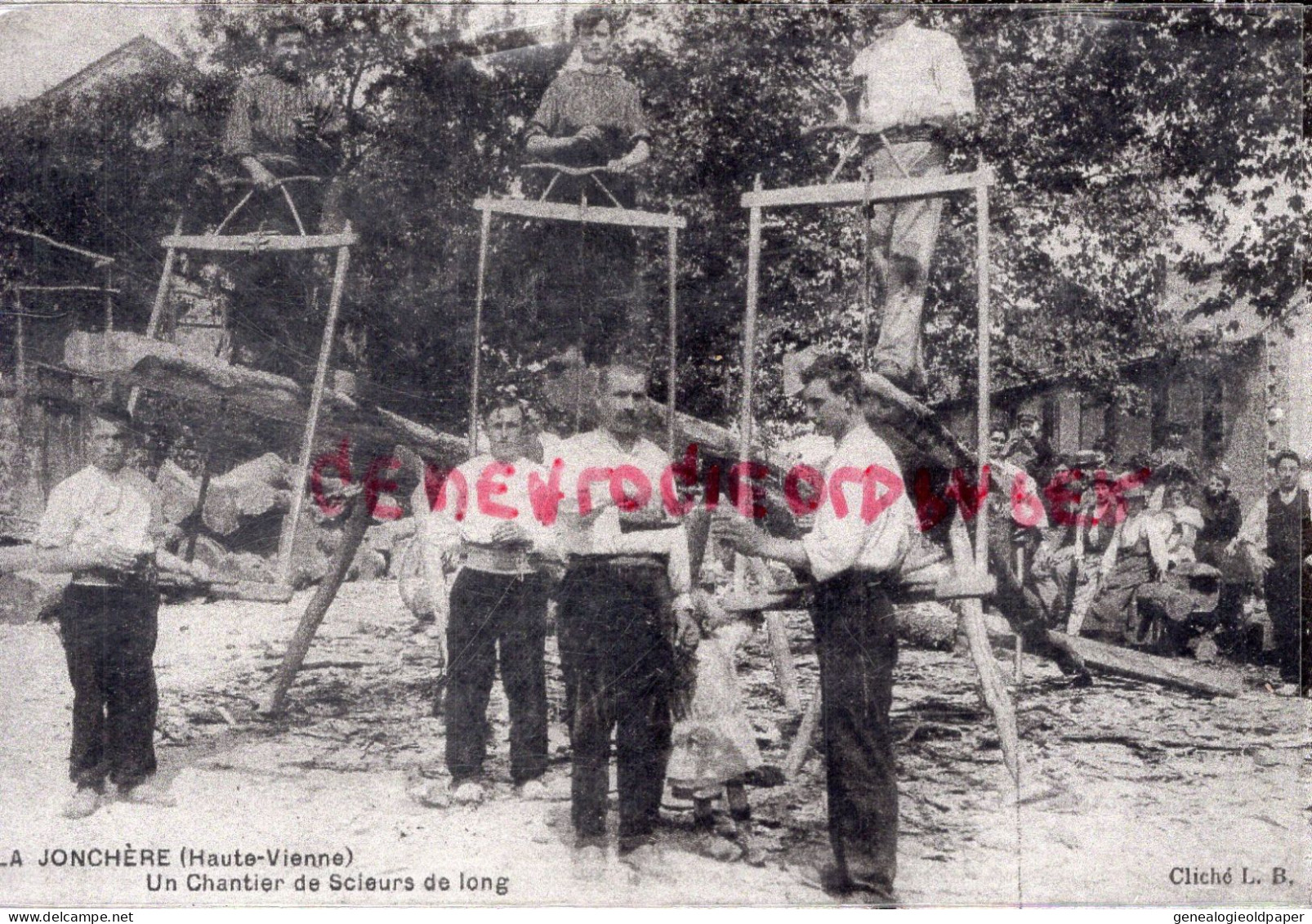 87- AMBAZAC - PARC EXPOSITIONS LIMOGES- 19 SALON CARTES POSTALES - LA JONCHERE UN CHANTIER DE SCIEURS DE LONG-SCIERIE - Ambazac