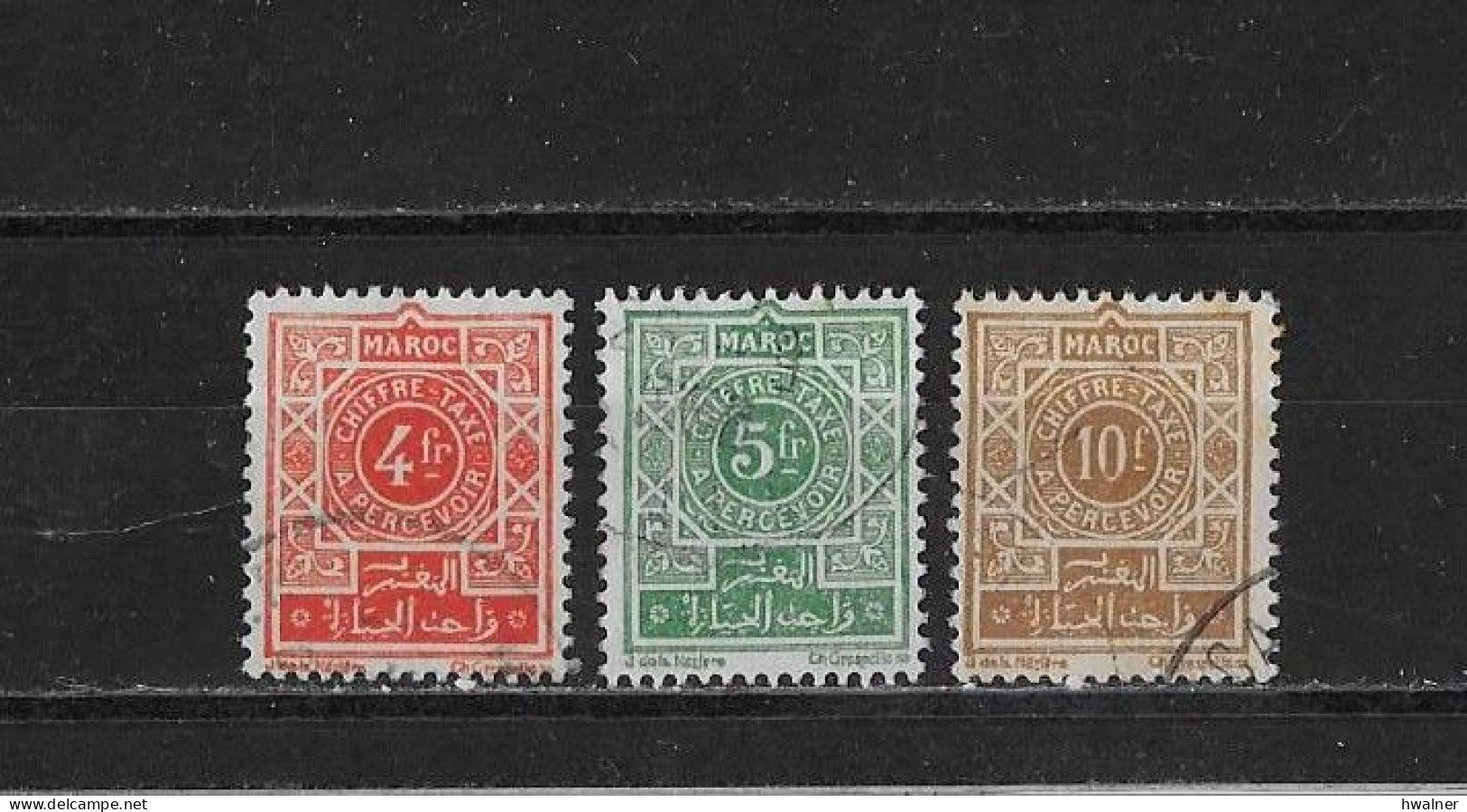 Maroc Yv. Taxes 50 - 52 O. - Timbres-taxe