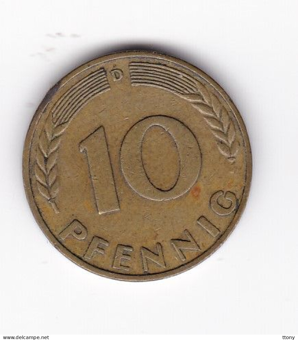 Une Pièce Monnaie  Allemagne   Deutschland   Germany  10 Pfennig  Année 1950  Frappe D  ( Plusieurs Annonces ) - 10 Pfennig