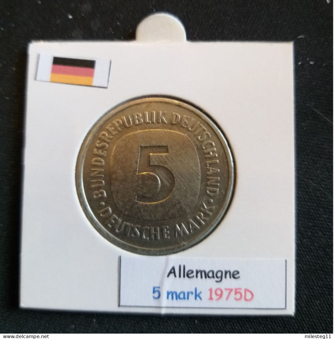 Allemagne 5 Mark 1975D Position A - 5 Mark