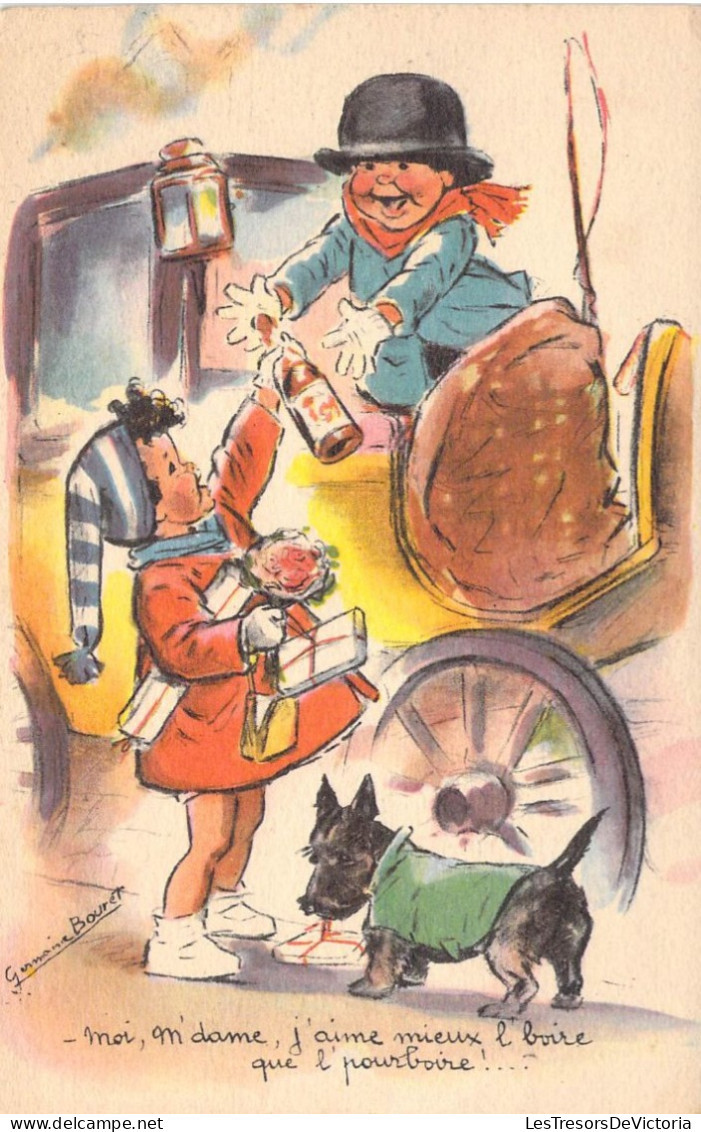 Illustrateur - Bouret - Moi M'dame J'aime Mieux L'boire Que L'pourboire - Enfants - Humour - Carte Postale Ancienne - Bouret, Germaine