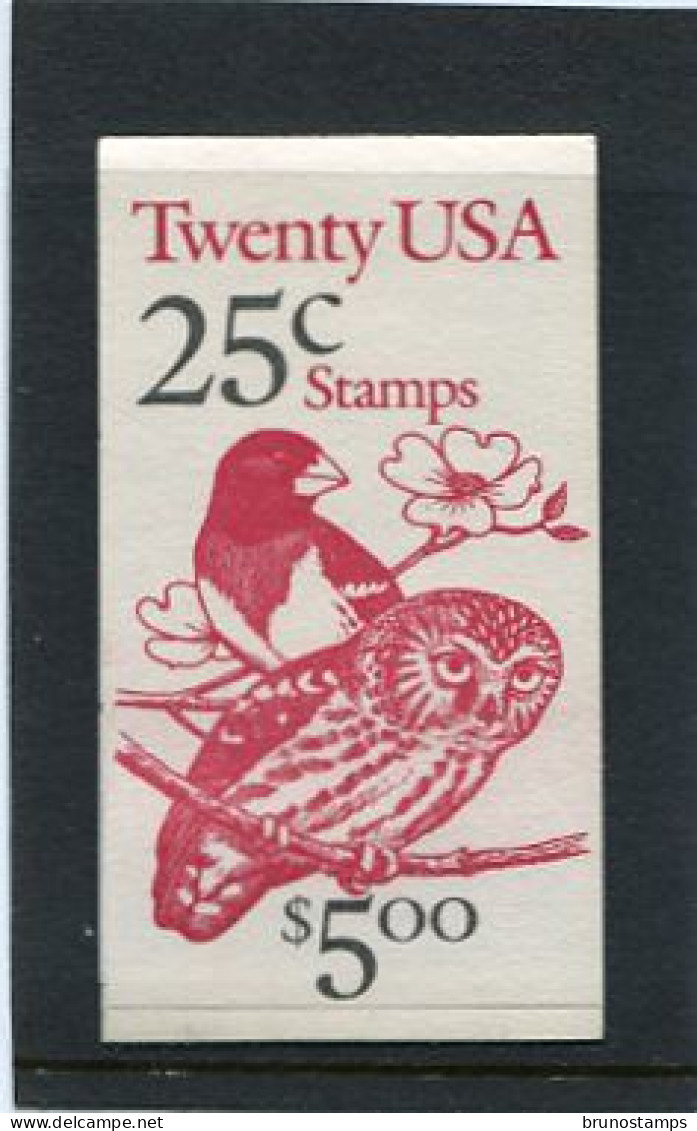 UNITED STATES/USA - 1988  5$  BIRDS  BOOKLET  MINT NH - 1981-...