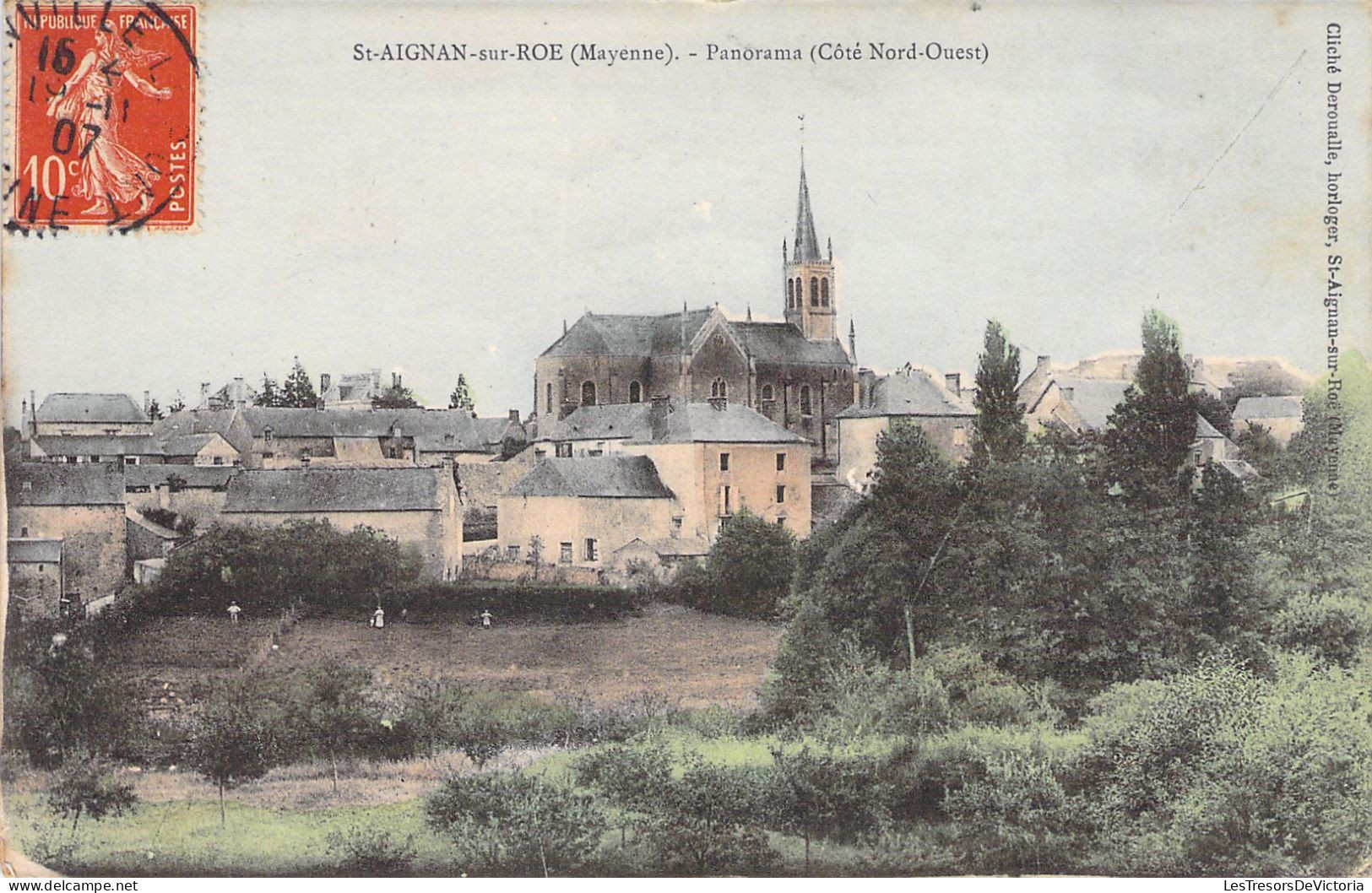 FRANCE - St Aignan Sur Roe - Panorama - Colorisé - Carte Postale Ancienne - Saint Aignan Sur Roe